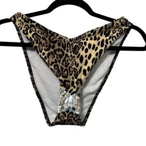 ASOS‎ Women Sz 8 Leopard Bikini Bottom V cut Cheeky Beach Resort Vacation Cruise
